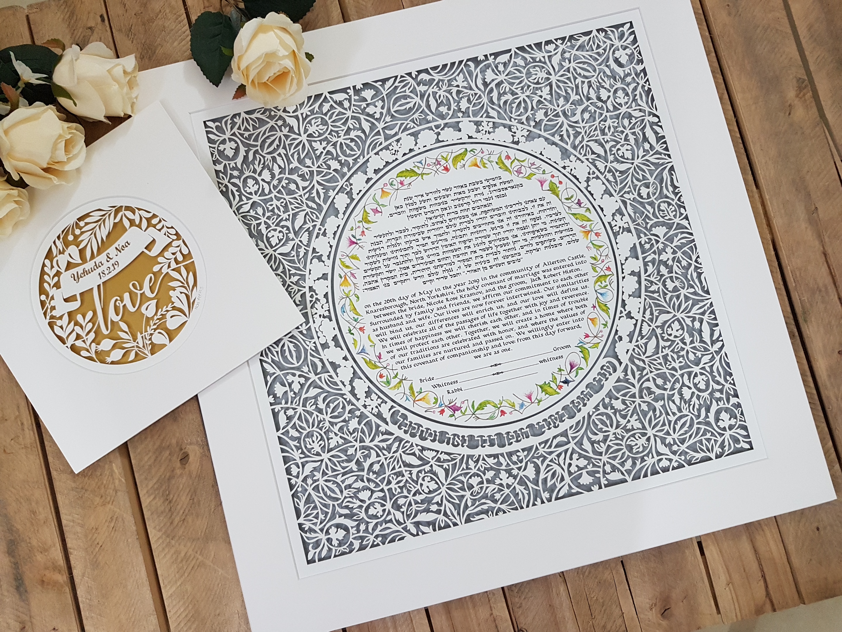 3. A series of papercut gifts, each telling a different story